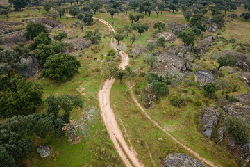 Fototapeta na wymiar Landscape in Dehesa de la Luz. Extremadura. Spain.