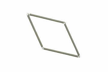 A texture and backgrounds of a spring connect is rhombus square on soft gray base.