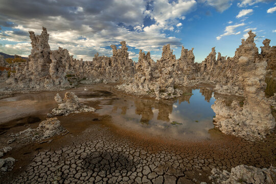 View of Tufa Towers on Mono Lake shore