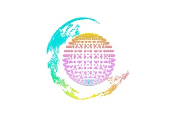 Geometric forms, 3D shapes, illustration, math