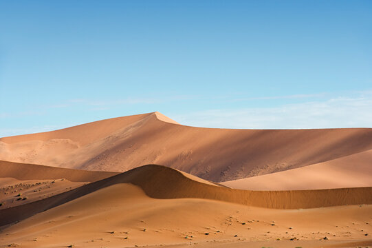 Scenic view of sand dunes in Namib Naukluft National Park
