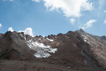 mountains in the snow