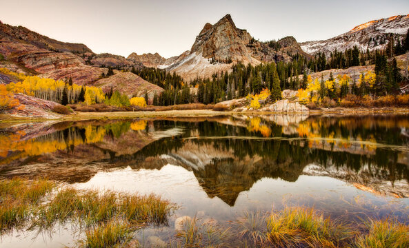 Reflection of Sundial Peak in Lake Blanche