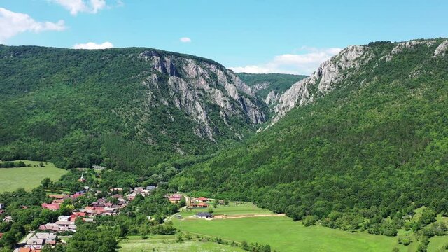Aerial view of Zadielska dolina valley in Slovakia