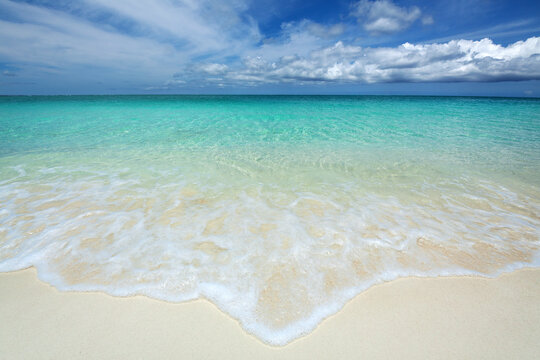 Scenic View Of Beach Against Cloudy Sky