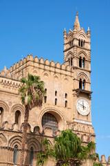 Fototapeta na wymiar Tower of the Cathedral of Palermo