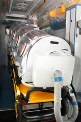 ambulance bed preparing for virus or pandemic
