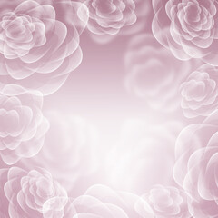 Floral romantic tender pink background.