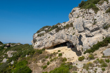 
panoramic views of the foradada natural mountain area and the sea