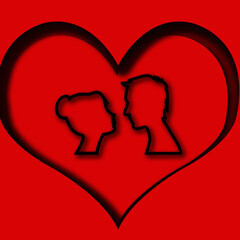 paper cut out lovers