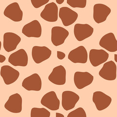 Giraffe fur seamless pattern, tropical animal skin texture
