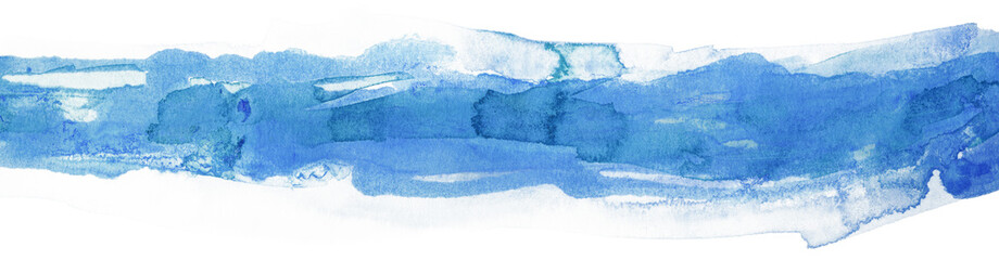 Fototapeta na wymiar watercolor grunge stripe blue background for design