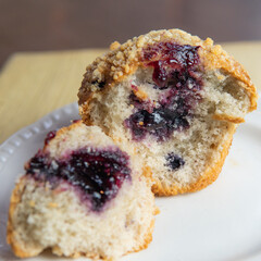 .breakfast of croissants, coffee with milk and pastries