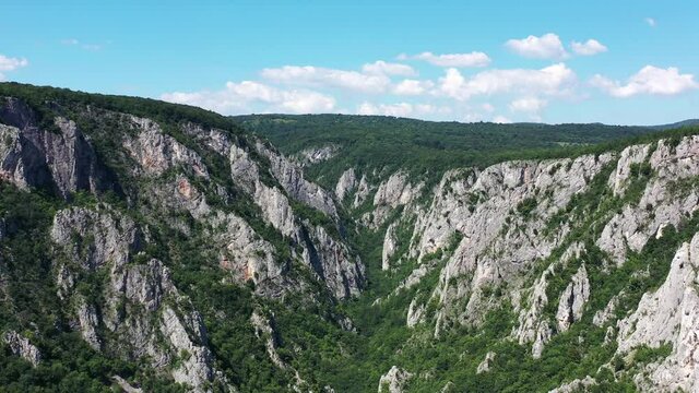 Aerial view of Zadielska dolina valley in Slovakia