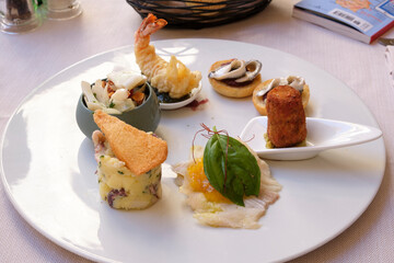 exclusive selection of fish appetizers