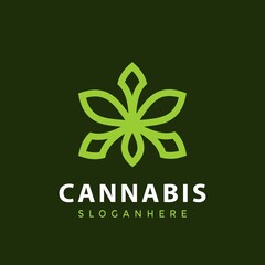 Cannabis Leaves logo Design vector illustration