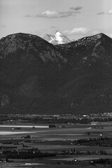 Mountains from the Swan range above the Flathead Valley