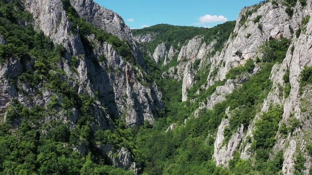 Aerial view of Zadielska dolina valley in Slovakia