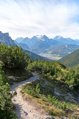 hiking trail in the bavarian alps