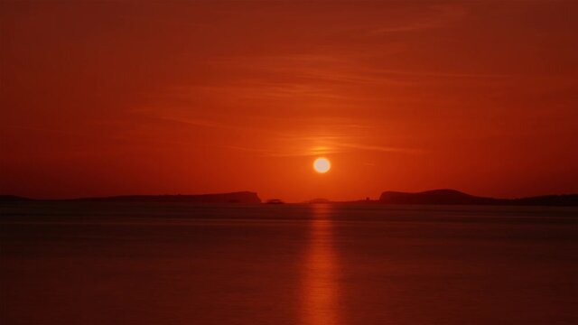 Sun going down in Ibiza