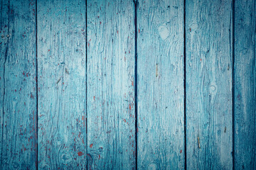 Wooden texture background toned in blue color