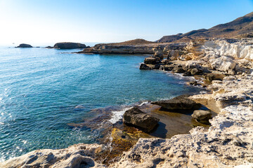 Las Negras bay with its white pueblo tucked amidst volcanic rocks