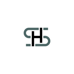 Fototapeta premium Letter SH or HS logo / icon design