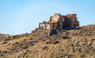 Fototapeta premium Las Negras bay with its white pueblo tucked amidst volcanic rocks