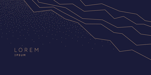 Gold glitter. Shiny particles on a dark background.