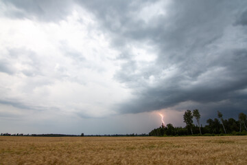 storm over the field