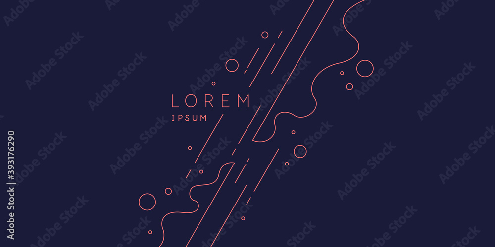 Poster poster with dynamic wave. vector illustration in minimal style. abstract background.