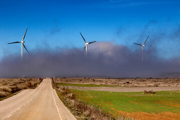 wind turbines farm