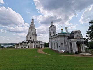 Kolomenskoye Museum-Reserve on a clear summer day. Unesco world heritage.