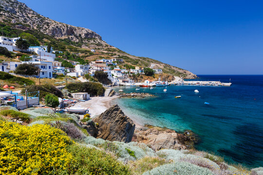 Harbour of Thymaina island in Fourni Korseon, Greece.