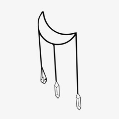 Watercolors, Drawings, Dreamcatcher, boho vector poster isolated