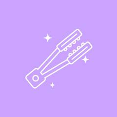 tongs linear icon.