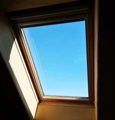 window and blue sky