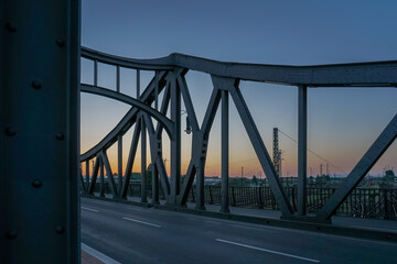 Fachwerk Brücke Sonnenuntergang