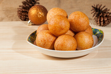 Colombian fritters, cheese balls, and corn flour.