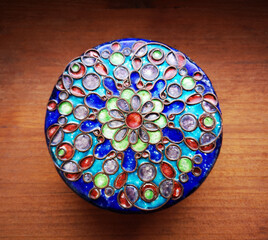 stained colorful box