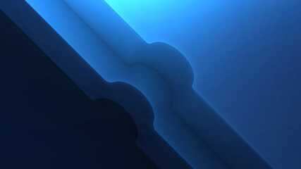 Several layered blue background with bend