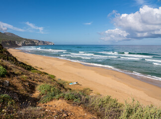 Fototapeta na wymiar view of an empty beach