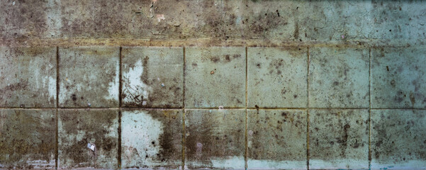 Grunge dirty ceramic small square tiles wall