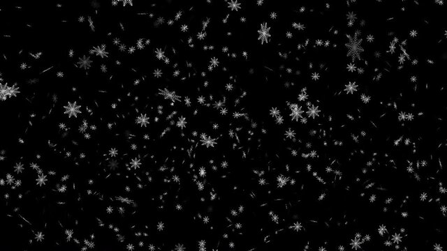 Fiocchi di neve che cadono.