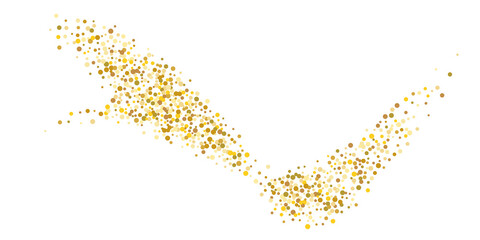 Golden glitter confetti.