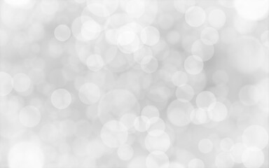 White and silver blur abstract background with bokeh lights for background and wallpaper Christmas.