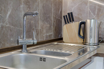 interior of the kitchen in a modern style