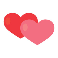 Isolated romantic hearts pink love icon- Vector