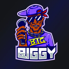 Biggy Esports Logo. Hip Hop Logo. Esport Team Logo. Streamer Gaming Logo. Gaming Creator House Illustrator. Streamer Emblem. Rap Illustrator. Gaming Mascot. Game Content Symbol.