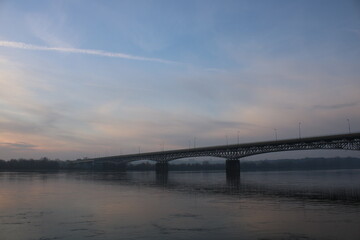 Road bridge over the Vistula River in Chelmno.